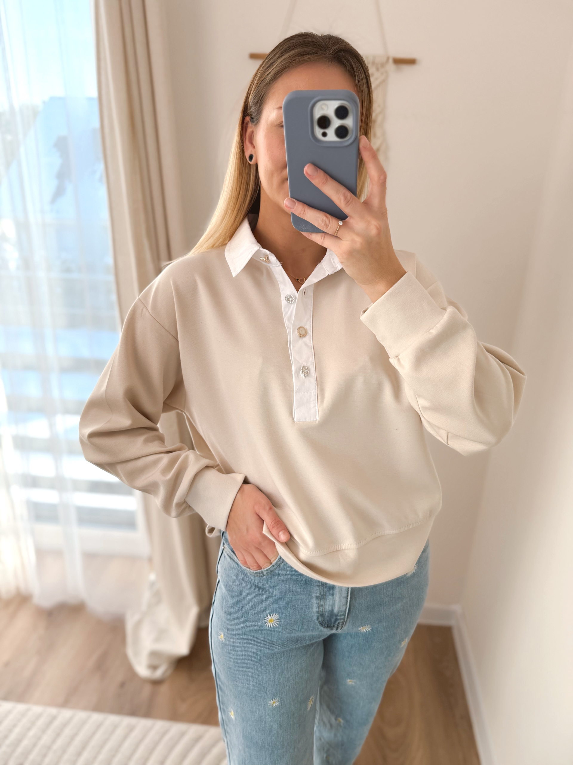 Bluza polo beż