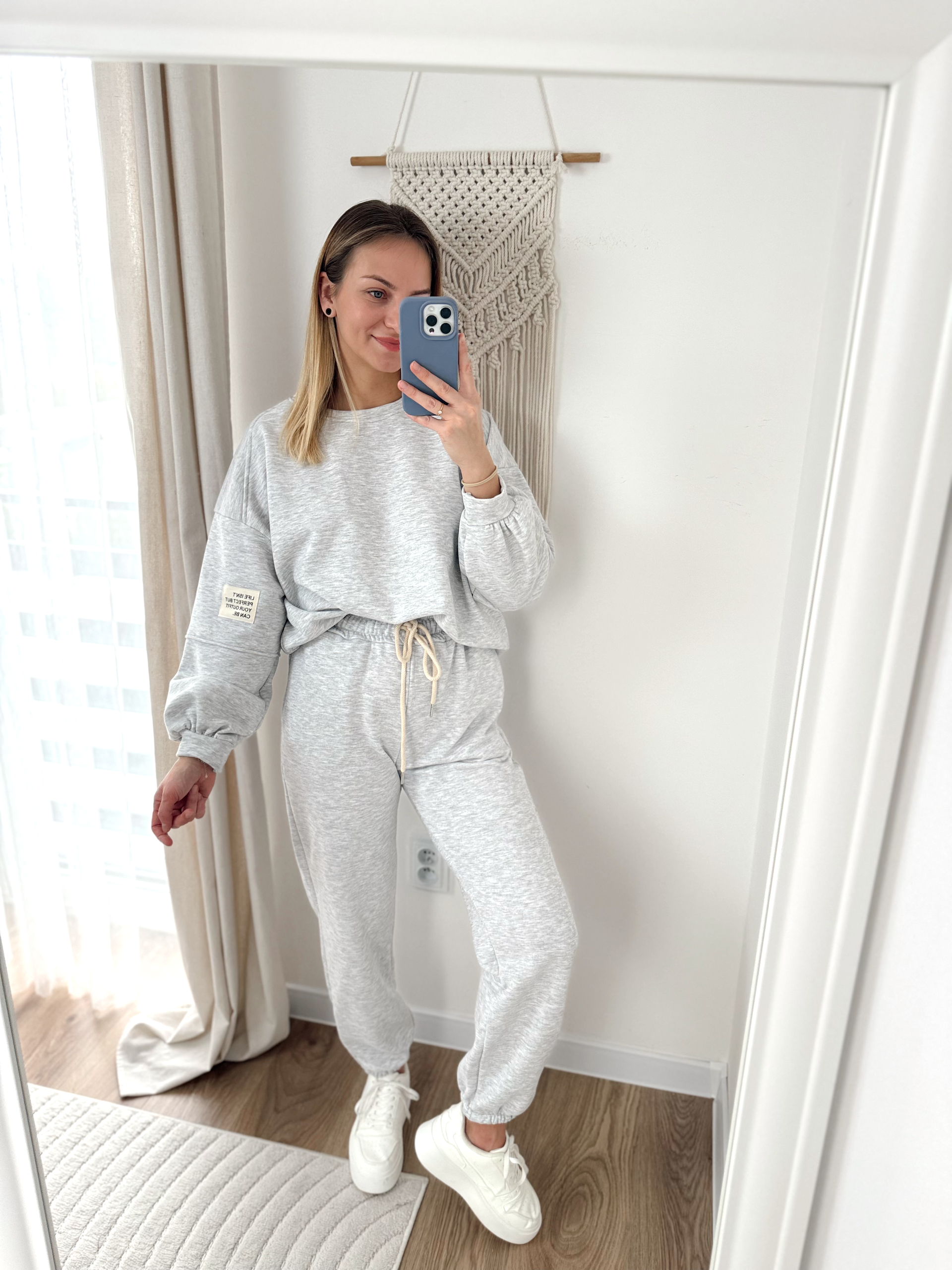 Dres bawełniany szary